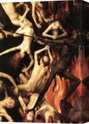 Judgment Canvas Paintings - Last Judgment Triptych [detail 10] by Hans Memling